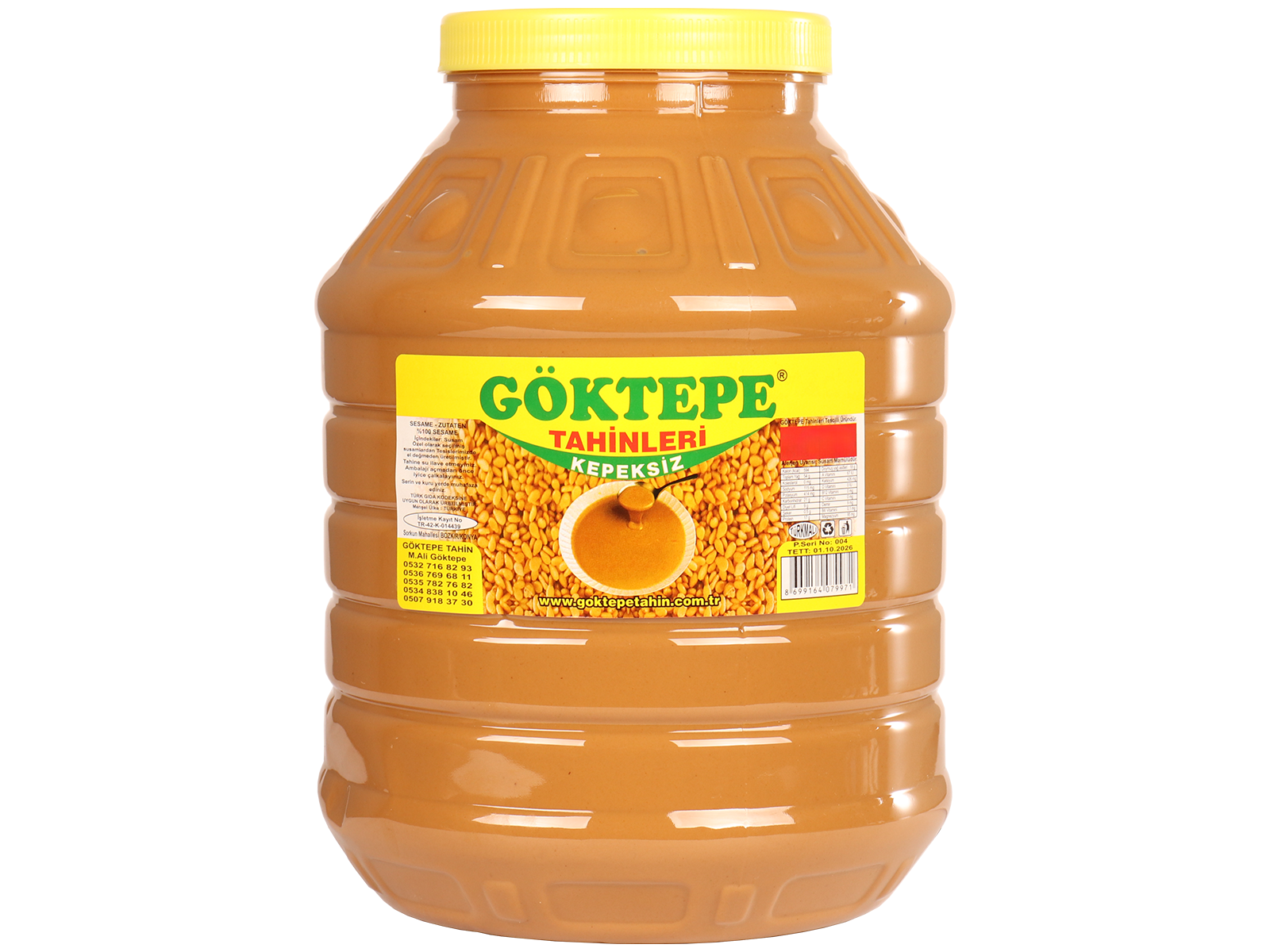 Göktepe Kepeksiz Bozkır Tahini Plastik Kutu 5 Kg Net:4855g