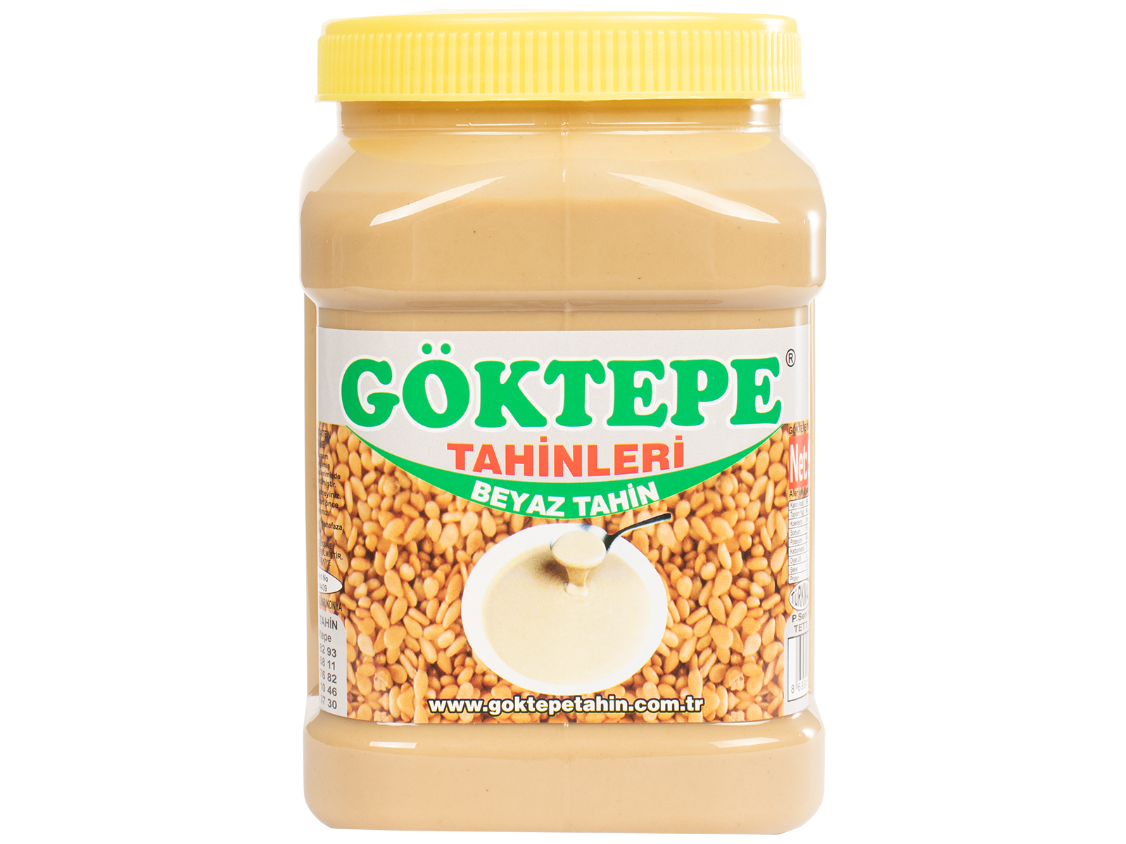 Göktepe Beyaz Bozkır Tahini Plastik Kutu 1 Kg Net:935g