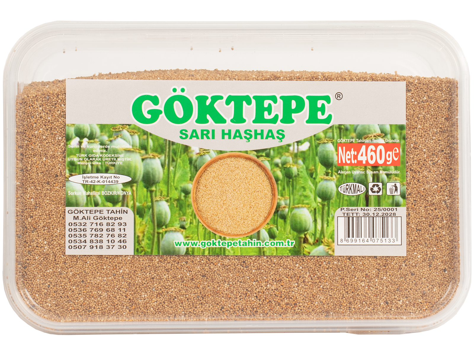 Göktepe Sarı Haşhaş Net 460 Gr
