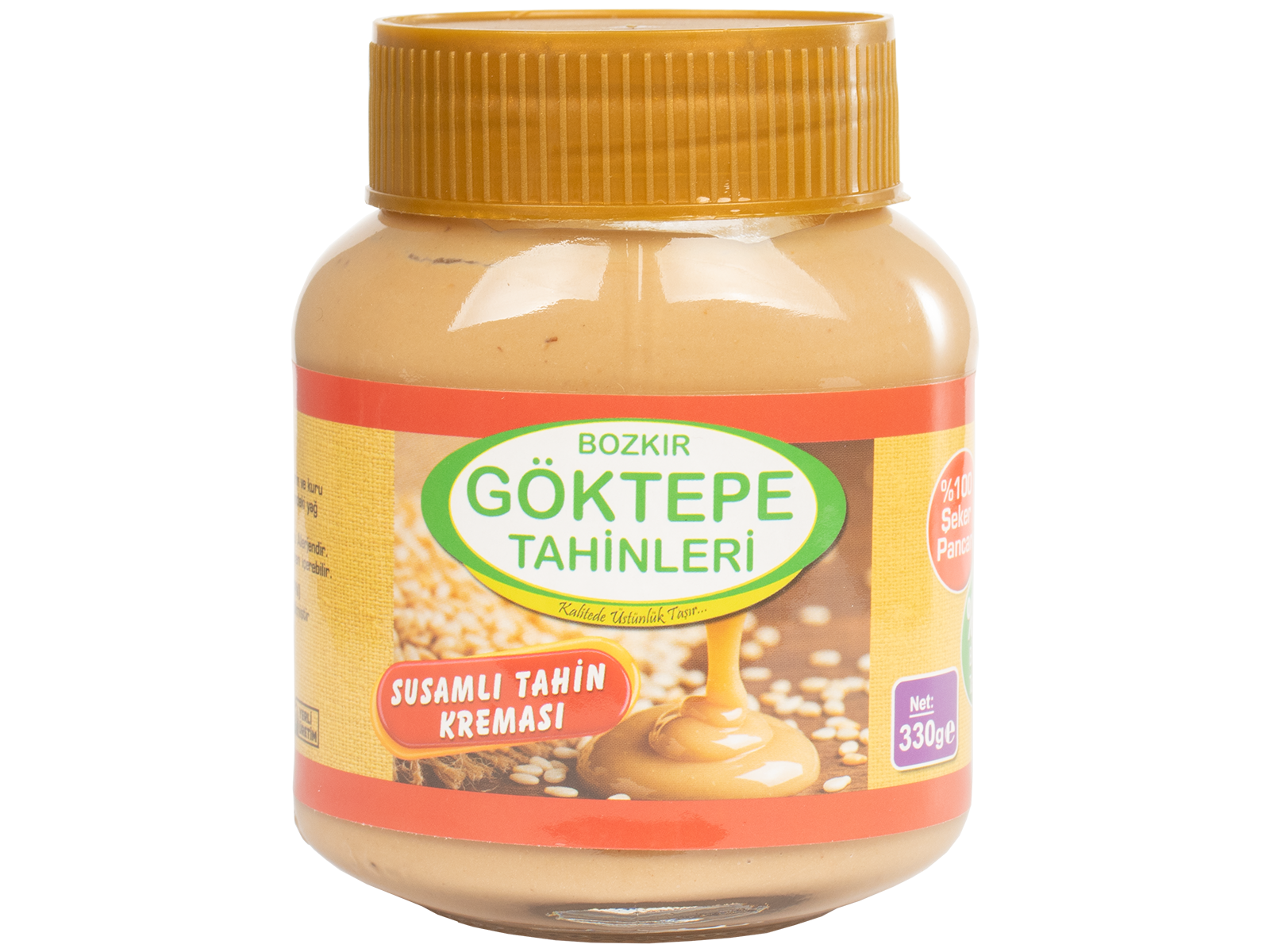 Göktepe Susamlı Tahin Kreması (%40 Bozkır Tahini) Net 330 Gr